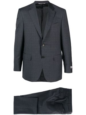 Canali check-pattern single-breasted suit - Grey