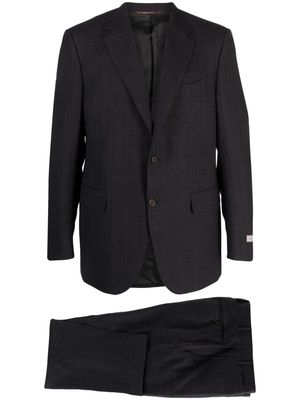 Canali checked single-breasted wool suit - Grey