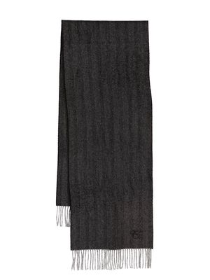 Canali chevron-knit cashmere scarf - Grey