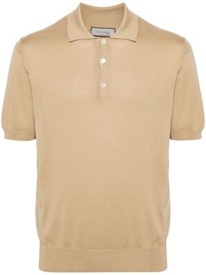 Canali cotton-blend knitted T-shirt - Brown