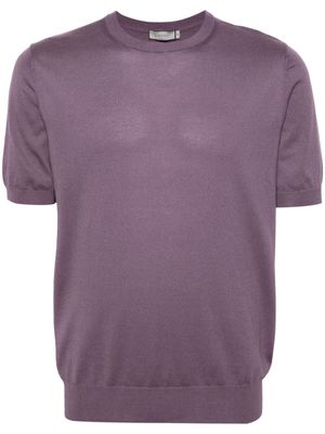 Canali cotton-blend knitted T-shirt - Pink