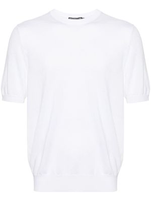 Canali cotton-blend knitted T-shirt - White