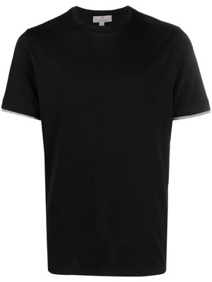 Canali crew-neck cotton T-shirt - Black