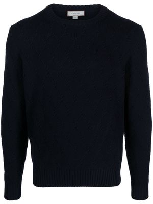 Canali crew-neck merino wool jumper - Blue