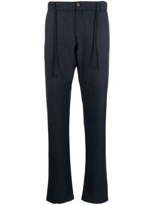 Canali drawstring-waist wool trousers - Blue