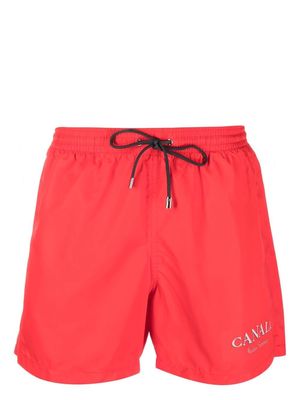 Canali embossed-logo swimming shorts - Red