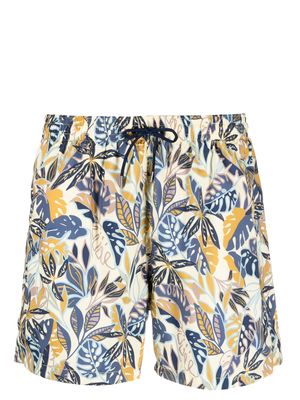 Canali floral-print swim shorts - Yellow