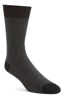 Canali Geometric Jacquard Dress Socks in Black
