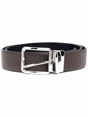 Canali grained texture belt - Brown