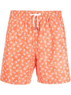 Canali graphic print swim shorts - Orange