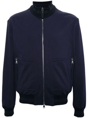Canali high-neck bomber jacket - Blue