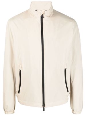 Canali high-neck zip-up bomber jacket - Neutrals