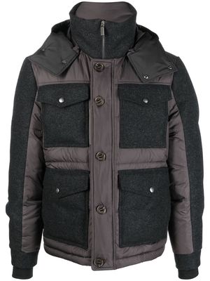 Canali hooded padded jacket - Grey