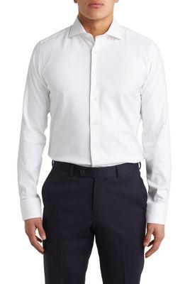 Canali Impeccable Cotton Button-Up Shirt in White