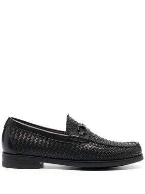 Canali interwoven leather loafers - Black