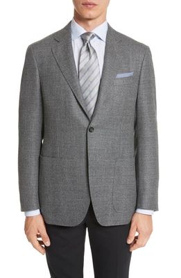 Canali Kei Classic Fit Wool Blazer in Grey