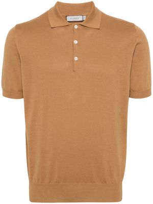 Canali knitted polo shirt - Brown