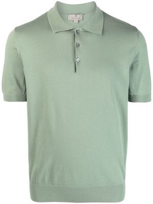 Canali knitted polo shirt - Green