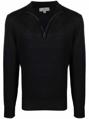 Canali knitted zip top - Black