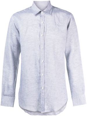 Canali linen button-down shirt - Grey