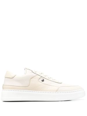 Canali logo-plaque low-top sneakers - Neutrals