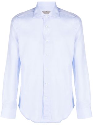 Canali long-sleeve buttoned shirt - Blue