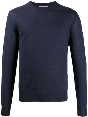 Canali long-sleeve fitted sweater - Blue