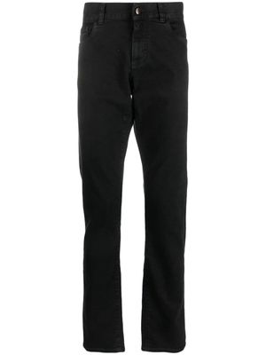 Canali low-rise slim-fit jeans - Black