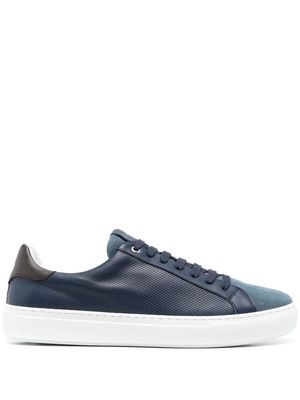 Canali low-top perforated sneakers - Blue