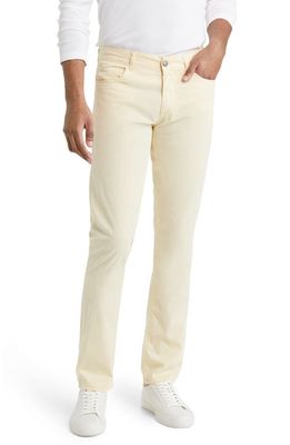 Canali Lyocell & Cotton Blend Pants in Yellow