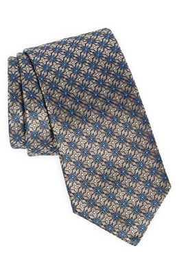 Canali Medallion Silk Tie in Beige