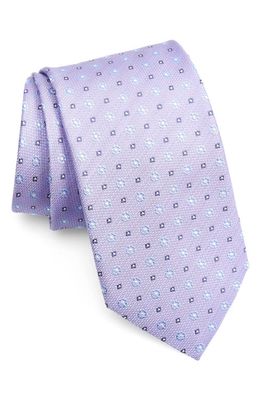 Canali Medallion Silk Tie in Light Purple