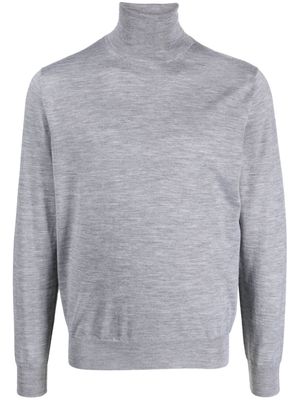 Canali mélange-knit roll-neck jumper - Grey