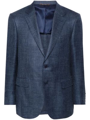 Canali mélange wool-blend blazer - Blue