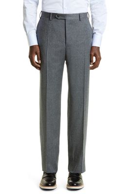 Canali Men's Lightweight Flannel Trousers in Grey