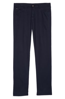 Canali Men's Micro Textured Sport Pants in Navy