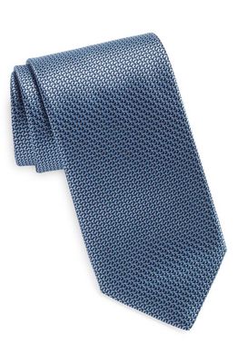 Canali Micropattern Silk Tie in Blue