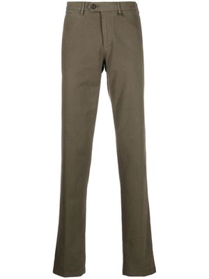 CANALI mid-rise cotton chino trousers - Green