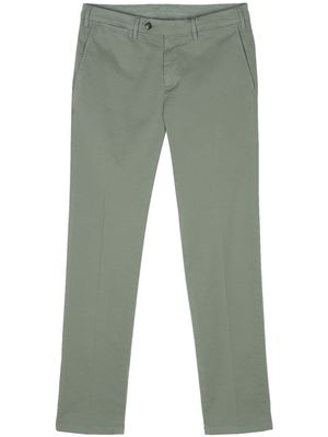 Canali mid-rise pressed-crease trousers - Green