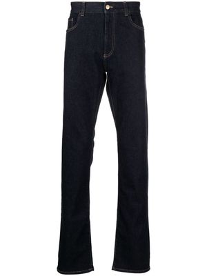 Canali mid-rise slim-cut jeans - Blue