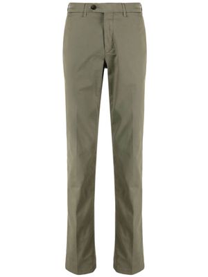 Canali mid-rise straight-leg chino trousers - Green