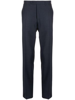 Canali mid-rise stretch-wool tailored trousers - Blue