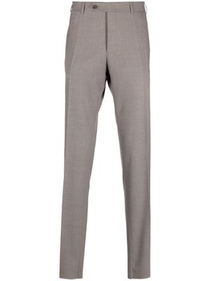 Canali mid-rise tailored tapered trousers - Neutrals