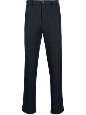 Canali mid-rise tailored wool trousers - Blue