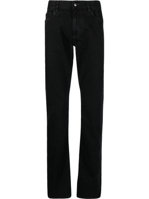 Canali midr-rise straight-leg jeans - Black
