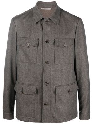 CANALI military style wool jacket - Grey