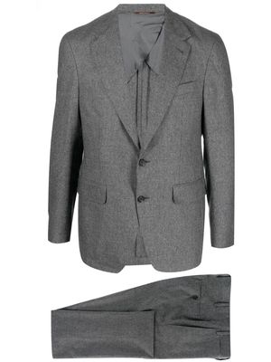 Canali notched-lapel single-breasted suit - Grey