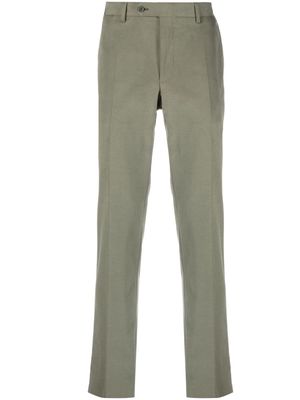 Canali off-centre straight-leg chinos - Green