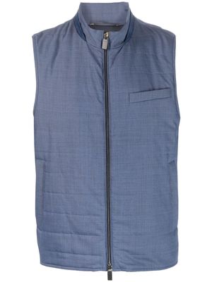 Canali padded sleeveless jacket - Blue