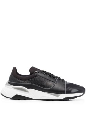 Canali panelled lace-up sneakers - Black